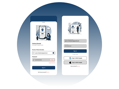 Seamless Mobile UI/UX Design for Login Screens android app app ios app login mobile app mobile application mobile ui mobile ux sign in sign up typography ui ux