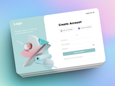 Create Account app branding design graphic design logo typography ui ux