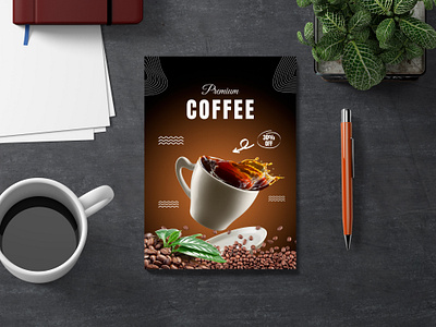 Brown minimalist Coffee Shop. app branding design flyer design graphic design illustration logo ui ux vector