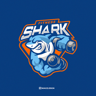 SHARK FITNESS design dumble esport esport logo graphic design gym illustration logo logo mascot mascot mascot logo mascotlogo sport ui vector