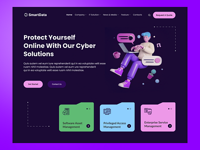 Cyber Security Platform Landing Page branding cyber security design graphic design landing page security site security tool ui ux ux research and ux design web tamplate website mobile design