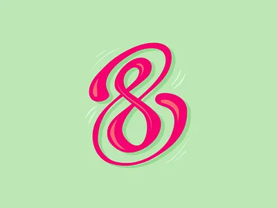 36 Days of Type - 8 36 days of type 8 eight illustration lettering numbers typography