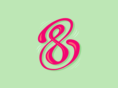 36 Days of Type - 8 36 days of type 8 eight illustration lettering numbers typography