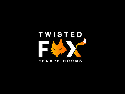 Twisted Fox Escape Rooms branding clean concept design illustration logo minimal typography ui vector