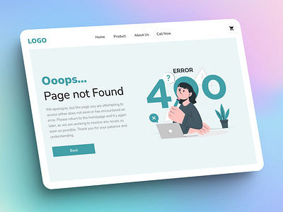 404 Page app branding design graphic design illustration logo typography ui ux