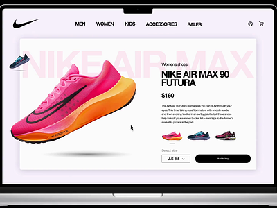 Spinning shoe animation (Figma) aesthetic animation cool design effect figma nike shoes spinning ui ux