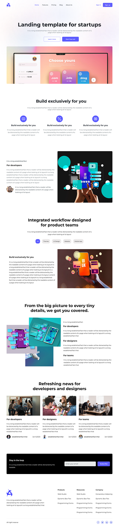 Template Building Website