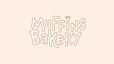 Muffins Bakery baked baked goods bakery brand branding casual cookies dog fun handwritten k9 logo logo design paw print playful puppy whimsical wordmark