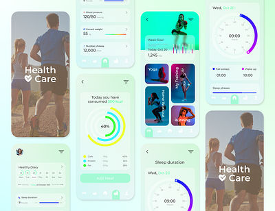 Healthcare service - Mobile app app design health healthcare mobileapp tracker ui ux
