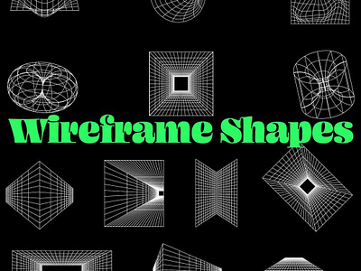 Wireframe Shapes | Geometric and Textures elements 3d abstract adobe illustrator artwork background design digital art graphic design texture vector warframe wireframe