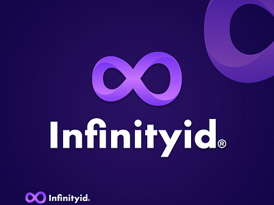 INFINITYID app best dribble logo best dribble logos best graidient logo design best logo design branding crypto logo currency logo design designed by zei graphic design identity illustration infinity infinityid logo logo pele jozel puple logo ui