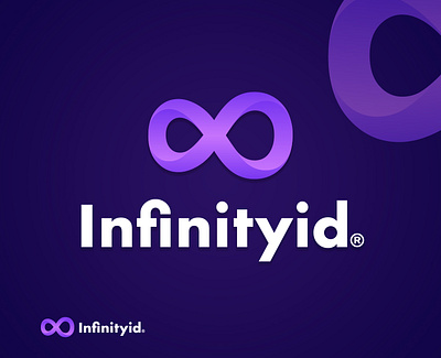 INFINITYID app best dribble logo best dribble logos best graidient logo design best logo design branding crypto logo currency logo design designed by zei graphic design identity illustration infinity infinityid logo logo pele jozel puple logo ui