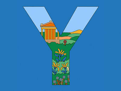 Y is for Yerevan city illustration colorful colourful digital art editorial editorial illustration graphic design illustration letter ui visual design