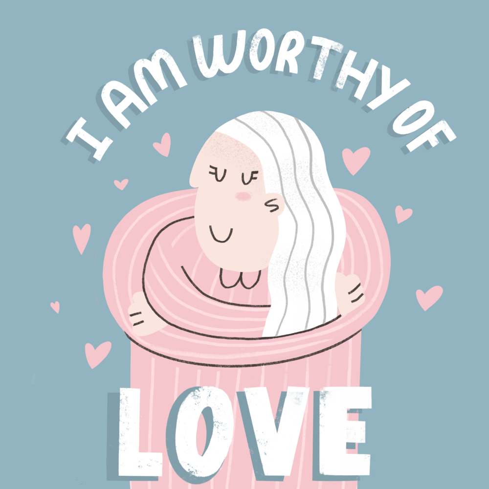 Kids Positive Affirmation Posters with Vintage Characters affirmations characters illustration illustrator kids pink poster procreate simple text