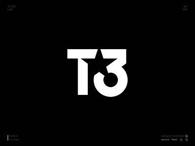 T3 Star logo (for sale) 3 branding design letter logo logodesign logotype minimal star t t3 vector