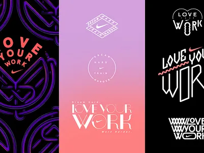 NIKE Art direction Letterings branding illustration lettering nike