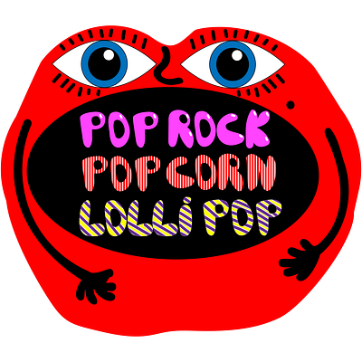 POP art abstraction art artwork cartoon character concept cover culture illustration lips lolli pop music pop art pop rock popcorn poster print sticker