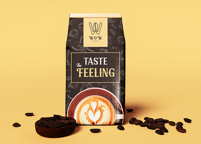 Wow coffee packaging design branding coffee drink logo love milk packaging design tea tradition wow