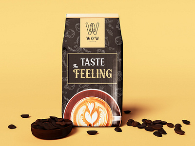 Wow coffee packaging design branding coffee drink logo love milk packaging design tea tradition wow