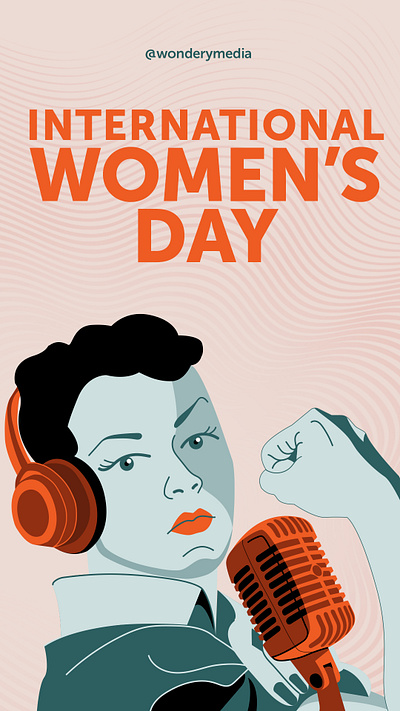 Wondery Media International Women's Day design graphic design illustration social media