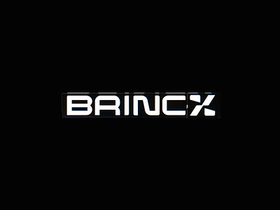 BrincX Logo design 3d animation branding design glass interaction logo logotype mark motion graphics spline symbol ui x