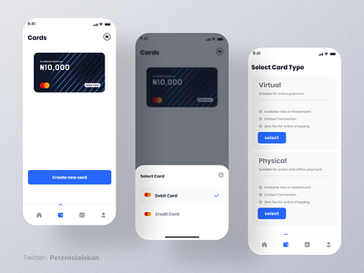 User Flow For Ordering Credit/Debit Cards agency app design design figma fintech interface productdesign ui uidesign uiux web3