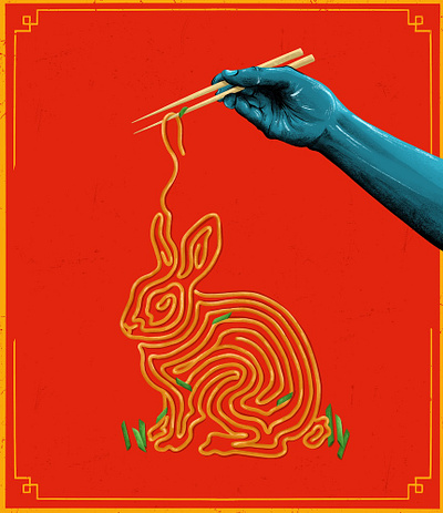 Year of the Rabbit, Editorial Illustration design digital illustration editorial illustration graphic design illustration poster design