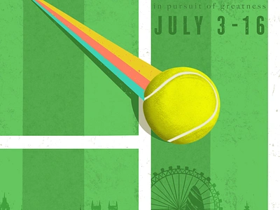 Wimbledon Poster digital illustration graphic design illustration poster design