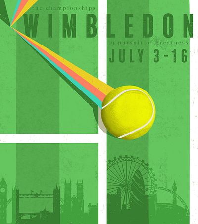 Wimbledon Poster digital illustration graphic design illustration poster design