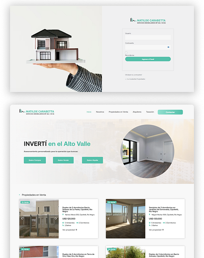 Carabetta Propiedades - Website design graphic design investment landing layout real estate ui ux web design website