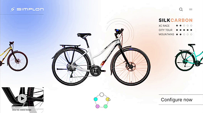 Product page design: Simplon | E-commerce after effect animation art bicycle bike branding dailyui design e commerce ecommerce illustration product product design productpage simplon ui ux uxui video web animation