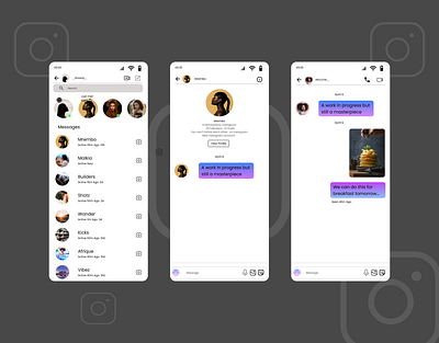 DailyUI Day 13: Direct Messaging app ui ux