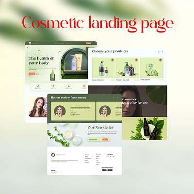 Cosmetic landing page animation beauty beauty products beautyproducts branding cosmetic cosmetic landing page ui uiux