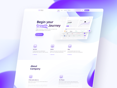 Tech Landing Page app clean crypto dashboard design desktop gradient icons illustration landing minimal mobile page shadow startup ui ux website www