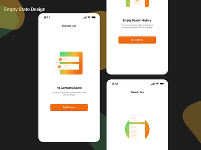 Empty State Design - #DailyUI design mobileapp ui ux