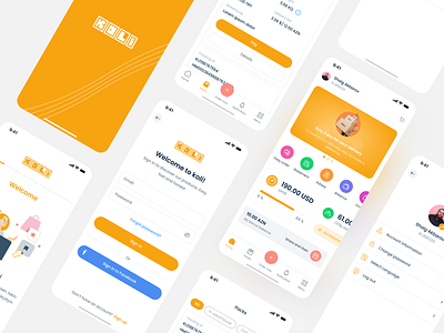 Koli App app cargo new orange ui ux