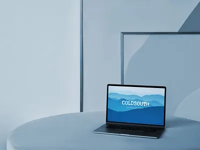 ColdSouth blue ish brand brand design brand identity branding cool tone feeling logo macbook
