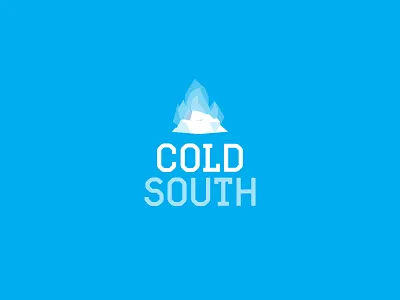ColdSouth blue brand design brand identity branding chile cold logo software development south
