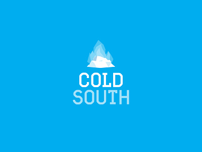 ColdSouth blue brand design brand identity branding chile cold logo software development south