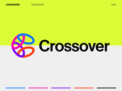 crossover logo design brand identity branding colorful cross identity logo logomark logos mark minimal modern
