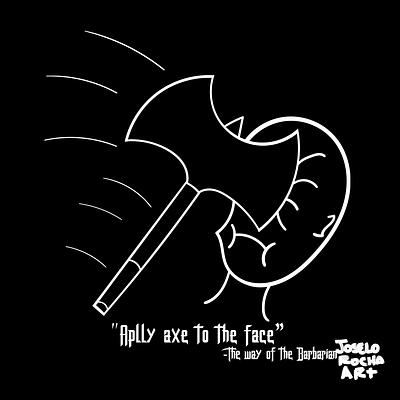 Funny Dungeons And Dragons Shirt : "Apply Axe to the Face" -the fighter