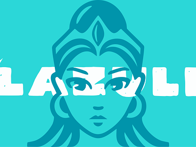 Lazuli anime branding character girl lazuli logo logotype minimal nft typography vector