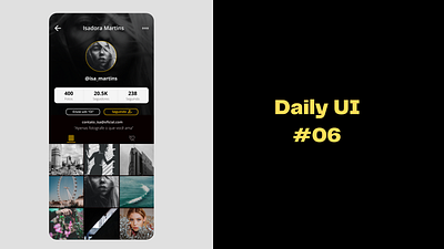 Perfil de usuário #DailyUI #06 call to action dailyui perfil de usuario ui ux