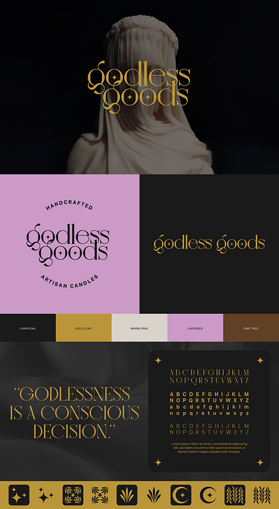 Godless Goods Branding branding design graphic design logo pattern typography vector