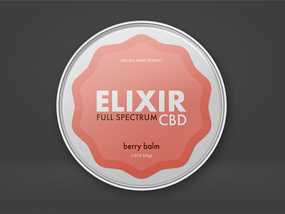Elixir CBD branding cbd graphic design label packaging sticker