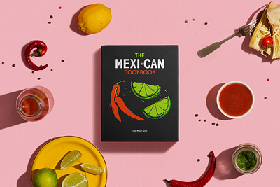 Mexi-Can Cookbook chili cookbook illustration la chula lime mexican pepper piqante spicy typography
