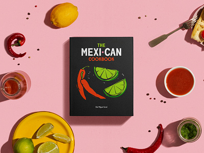 Mexi-Can Cookbook chili cookbook illustration la chula lime mexican pepper piqante spicy typography