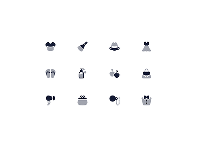 Cloth & Accessories Icons body shop brush bulk bulkicon bulkicons dress ear rings hair dryer hand bag hat icon icondesign iconlibrary iconpack icons iconset monocle purse sandals suit