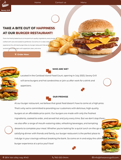 Burger restaurant landing page design app branding design graphic design illustration logo typography ui ux vector