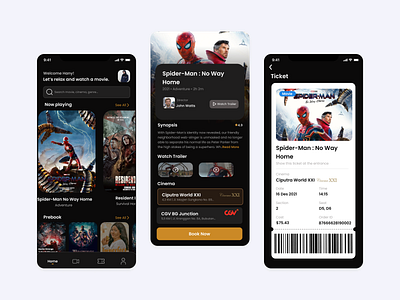 Cinema Ticketing - Mobile Apps application cinematicket mobile movie movieapps online ui uidesign